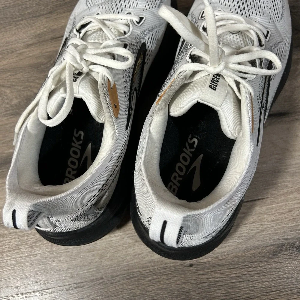 Brooks Glycerin 22 Men's Size 11.5 White Grey Running Shoes Sneakers Wide 2E